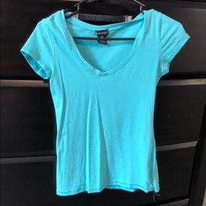 Blue b neck shirt
